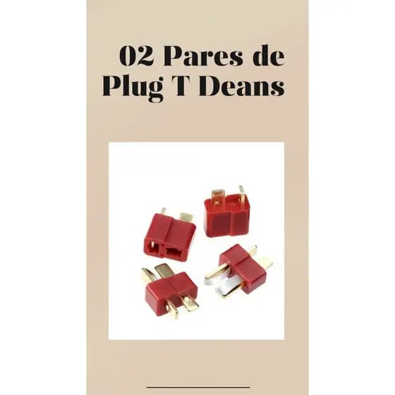 02 pares de Plug T Deans conector