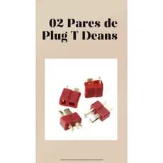 02 pares de Plug T Deans conector