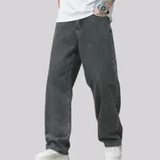 Calça Balão Jeans Masculina Boca Larga