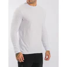 Camiseta Manga Longa de Algodão