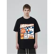 Camiseta Oversized Masculina  Estampa DTF Frente e Costa Tecido Malhão Suedine StreetWear