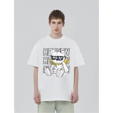 Camiseta Oversized Estiloso estampada  frente Tecido Malhão StreetWear Masculina Unissex