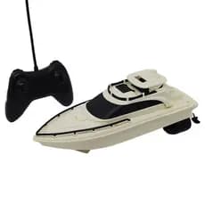Barco Lancha  Controle Remoto Super Rápido 25Cm Racing Boat A Pilha
