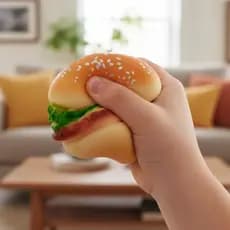 Brinquedo Anti -Stress Fidget Squish Lanche Hamburger Apertar Puxar Dm toys