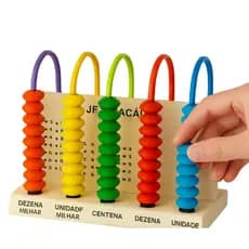 Ábaco Infantil Educativo 5 Coluna Matemática Desenvolve Coordenação Motora