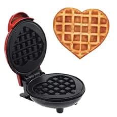 Mini Máquina de Waffles Elétrica Portátil Casa Cozinha Fazer Waffle Panquecas Automático 110V