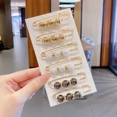 Conjunto De Broche Pérola Com Alfinete De Aperto De Cintura Para Roupas Femininas De Lapela Bijuteria Acessórios De Costura Decoração De