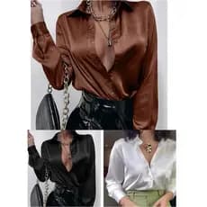 camisa cetim seda bem macio e leve tecido fino reposição importado na moda