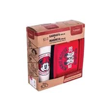 Kit Garrafa + Marmita Minnie Colecionável Para Lanche Da Escola Tampa Hermética Bpa Free