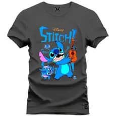 Camisa camiseta stitch plus lilo e stithi malha 100%algodao tendencia