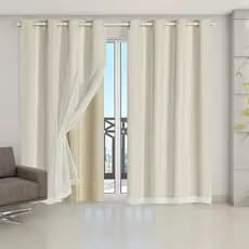 Cortina Corta Luz Blackout PVC com Tecido Voil 4,20 m (Largura) x 2,50 m (Altura)
