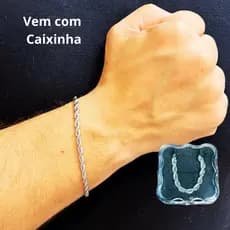 Pulseira Torcida Grossa 21 cm em Aço Inox 316 – não fica preta não oxida