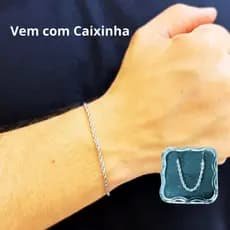 Pulseira Torcida fina 20 cm em Aço Inox 316 – não fica preta não oxida