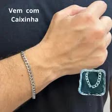 Pulseira Corrente 22 cm em Aço Inox 316 – não fica preta não oxida