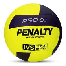 Bola de Vôlei Penalty 8.1 Pro Oficial Profissional Quadra Indoor Amarela Original Alta Performance