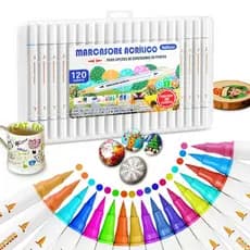 Acrílica marcadora Tinta 120/72/48/36 Cores Brush Pincel Dupla Face com Ponta Fina Brinquedos Para Aliviar O Stress
