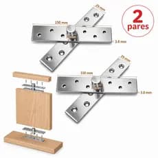 Dobradiça Pivô Pino Porta Pivotante 150kg Pivô Inox 304 duas pares