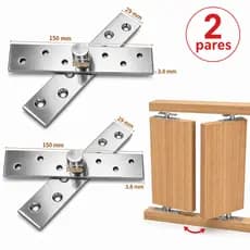 Dobradiça Pivô Pino Porta Pivotante 150kg Pivô Inox 304 duas pares