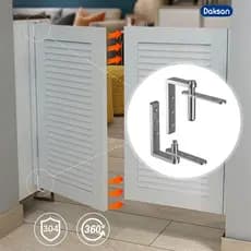 Par Dobradiça de Porta Automática Inox Retorno Automático para Porta de Bar e Banheiro Capacidade de carga de 15kg/20kg