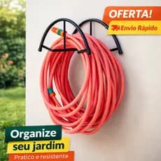 Suporte para Mangueira de Jardim em Aço – Enrolador Fixo de Parede Resistente Organizador