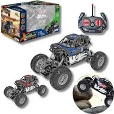 Carrinho de Controle Remoto 4x4 Anda Na Terra Jeep Off Road Rock Crawler