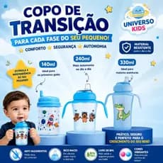 Copo Para Bebê Bico Silicone Anti-Vazamento