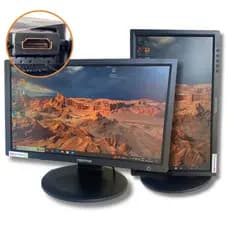 Monitor Giratória Escritórios, Trabalho Segunda Tela Olhar chat LED 19 Polegadas Positivo/Info HDMI