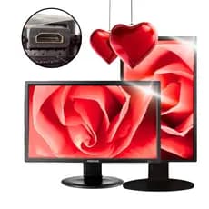 Monitor Tela Giratória Escritórios Trabalho Segunda Tela chat LED 19 Polegada HDMI Positivo/Info
