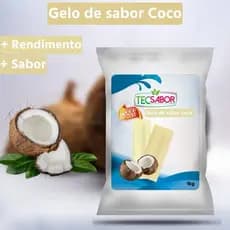 Gelo De Sabor  1kg Rende 50l Tec Sabor Maracujá coco