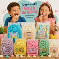 400 Mini Suspiros Artesanais Lembrancinha casamento chá de bebe festa infantil 2 pacotes