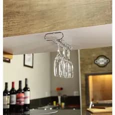 Suporte Porta Taças de Pendurar Aço Vinho Luxo Organizador de Armarios