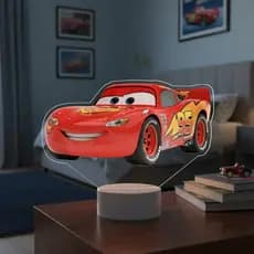 Luminária LED UV Colorida Relâmpago Mac Queen Carros Disney Presente Criativo