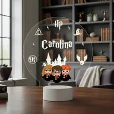Luminária Led Uv Harry Potter Personalizada Presente Abajur