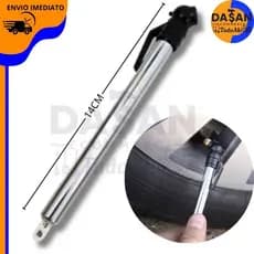 Calibrador de Pneu Manual com Medidor de Pressão – Ideal para Carros, Motos e Bicicletas