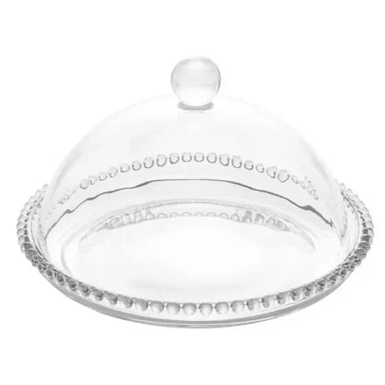 Queijeira Cristal Transparente Pearl 20x12cm - Wolff