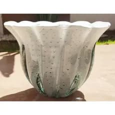Vaso De Decoração Camponesa Em Murano Branco - Cristais Tavares