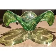 Centro De Mesa Em Murano Verde Esmeralda G - Yasmim