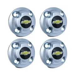 Kit Calota Centro Roda New Silver Corsa Classic Prisma Onix Celta Astra 4x100
