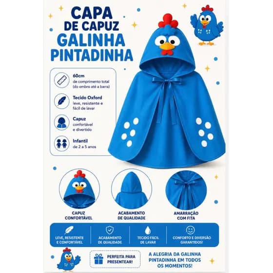 Capa Infantil Galinha Pintadinha