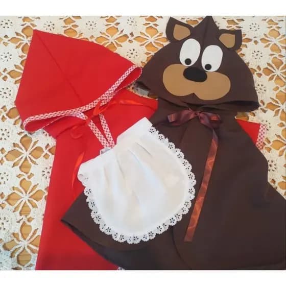 kit Chapeuzinho Vermelho E lobo mau infantil