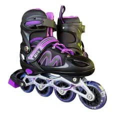 Patins roller inlline preto com roxo