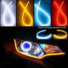Digitalização Dinâmica 60CM universal Flexível DRL Modelo De Carro Guia De Mangueira Fita LED Para Faróis De Motocicletas De Freio Diurno