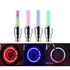4PCS Bicicleta Luzes LED De Pneus Tampa Da Válvula Lanterna Para Motocicletas Acessórios De Leve