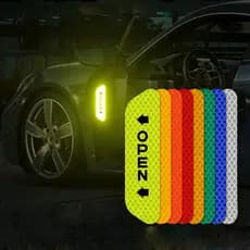 Adesivo Refletivo Noturno De Segurança Para Porta De Carro Fita Refletiva De Abertura Decalque Refletor De Acessórios Exterior