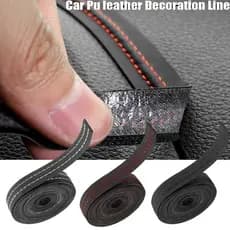 Carro Couro Do Plutônio Linha Decorativa Interior Auto-Adesivo Tira Painel De Instrumentos Lacuna Acessórios Interiores