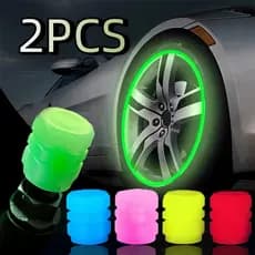 [Presente Grátis] Tampas De Válvula Luminosas Fluorescente Verde Azul Noite Brilhante Carro Motocicleta Bicicleta Roda E