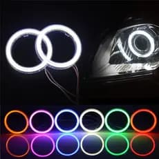 1pcs 12V 60-120mm COB LED Farol de anéis Halo Angel Eyes Luz de nevoeiro luz de circulação diurna DRL Acessórios de motocicleta de carro