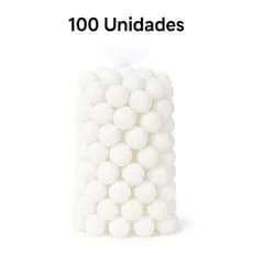 100 Unidades de Bolinha Plástica Branca Piscina Promoção 15, 25, 50 e 100 - Não Amassam