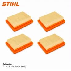 4 unid. Filtro De Ar Para Roçadeiras Stihl Fs 120 / 250 / 300 / 350
