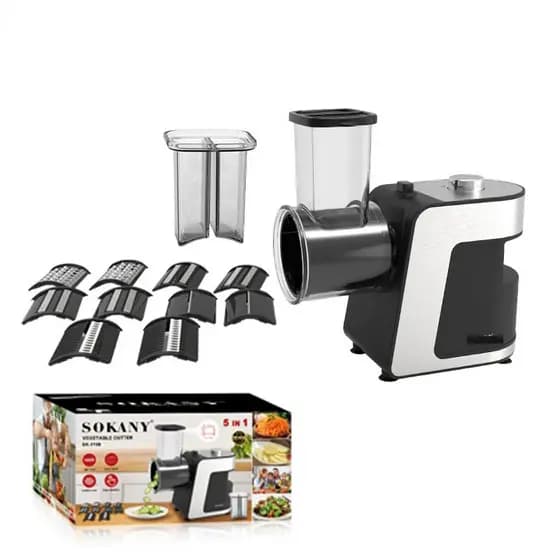 Cortador e Ralador Elétrico -1000w Automático 5 Em 1 BPA-Free Ralador De Queijo Frutas Legumes Cortador